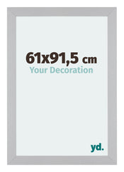 Mura MDF Photo Frame 61x91 5cm Silver Matte Front Size | Yourdecoration.com