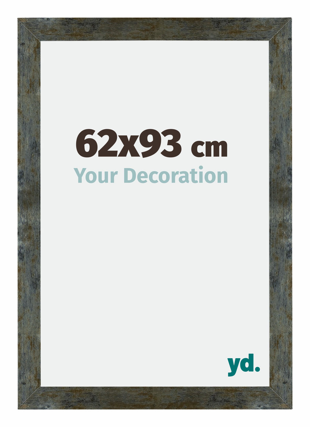 Mura MDF Photo Frame 62x93cm Blue Gold Melange Front Size | Yourdecoration.com
