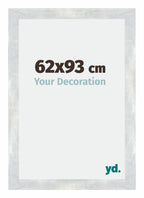 Mura MDF Photo Frame 62x93cm Silver Glossy Vintage Front Size | Yourdecoration.com