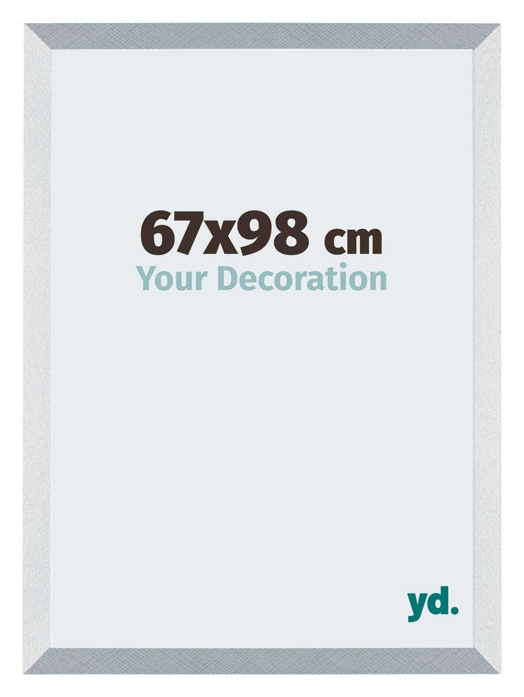 Mura MDF Photo Frame 67x98cm Aluminum Brushed Front Size | Yourdecoration.com