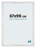 Mura MDF Photo Frame 67x98cm Silver Shiny Vintage Front Size | Yourdecoration.com