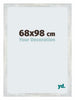 Mura MDF Photo Frame 68x98cm Silver Shiny Vintage Front Size | Yourdecoration.com
