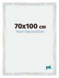 Mura MDF Photo Frame 70x100cm Silver Glossy Vintage Front Size | Yourdecoration.com