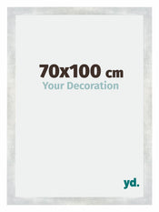 Mura MDF Photo Frame 70x100cm Silver Glossy Vintage Front Size | Yourdecoration.com