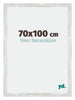 Mura MDF Photo Frame 70x100cm Silver Glossy Vintage Front Size | Yourdecoration.com