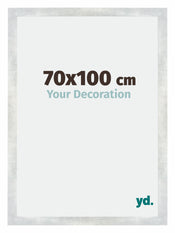 Mura MDF Photo Frame 70x100cm Silver Glossy Vintage Front Size | Yourdecoration.com
