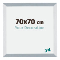 Mura MDF Photo Frame 70x70cm Aluminum Brushed Front Size | Yourdecoration.com