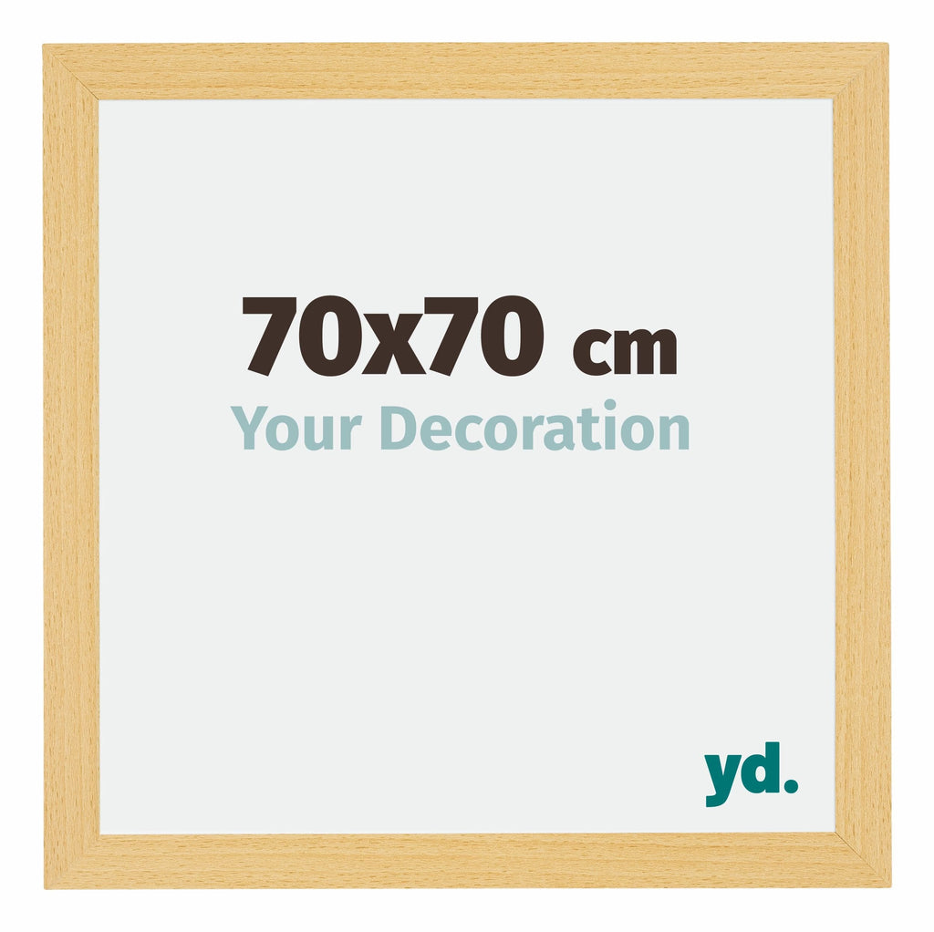 Mura MDF Photo Frame 70x70cm Beech Design Front Size | YourDesignation.com