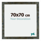 Mura MDF Photo Frame 70x70cm Blue Gold Melange Front Size | Yourdecoration.com