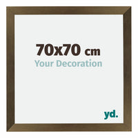 Mura MDF Photo Frame 70x70cm Bronze Design Front Size | Yourdecoration.com