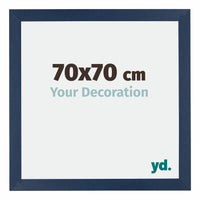 Mura MDF Photo Frame 70x70cm Dark Blue Swept Front Size | Yourdecoration.com