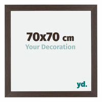Mura MDF Photo Frame 70x70cm Oak Dark Front Size | Yourdecoration.com