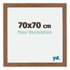 Mura MDF Photo Frame 70x70cm Oak Rustic Front Size | Yourdecoration.com