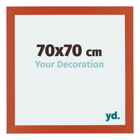 Mura MDF Photo Frame 70x70cm Orange Front Size | Yourdecoration.com