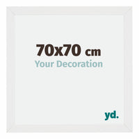 Mura MDF Photo Frame 70x70cm White High Gloss Front Size | Yourdecoration.com