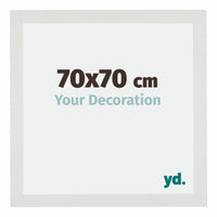 Mura MDF Photo Frame 70x70cm White Matte Front Size | Yourdecoration.com