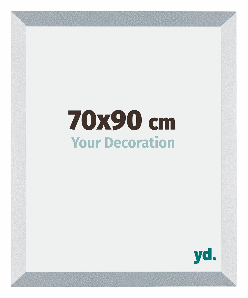Mura MDF Photo Frame 70x90cm Aluminum Brushed Front Size | Yourdecoration.com