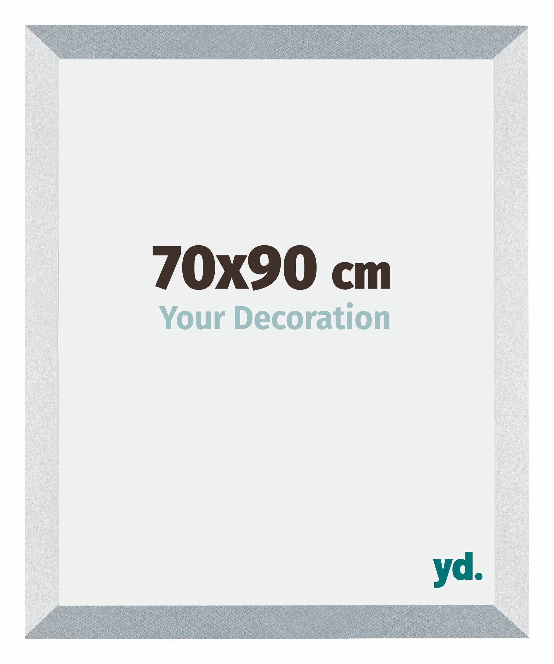 Mura MDF Photo Frame 70x90cm Aluminum Brushed Front Size | Yourdecoration.com