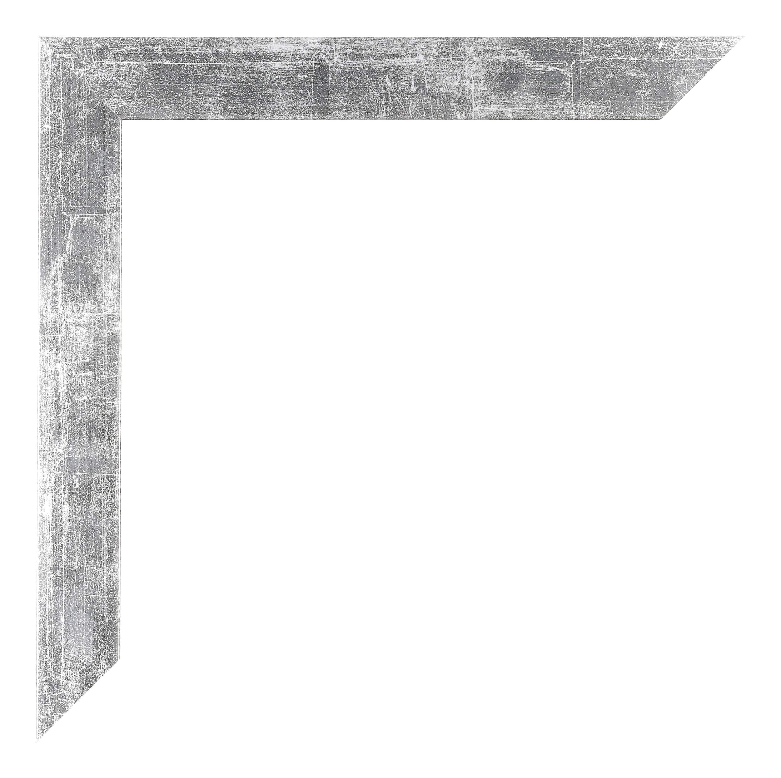 Mura MDF Photo Frame 70x90cm Silver Glossy Vintage Detail Corner | Yourdecoration.com