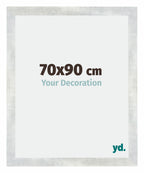 Mura MDF Photo Frame 70x90cm Silver Glossy Vintage Front Size | Yourdecoration.com