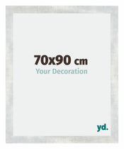 Mura MDF Photo Frame 70x90cm Silver Glossy Vintage Front Size | Yourdecoration.com
