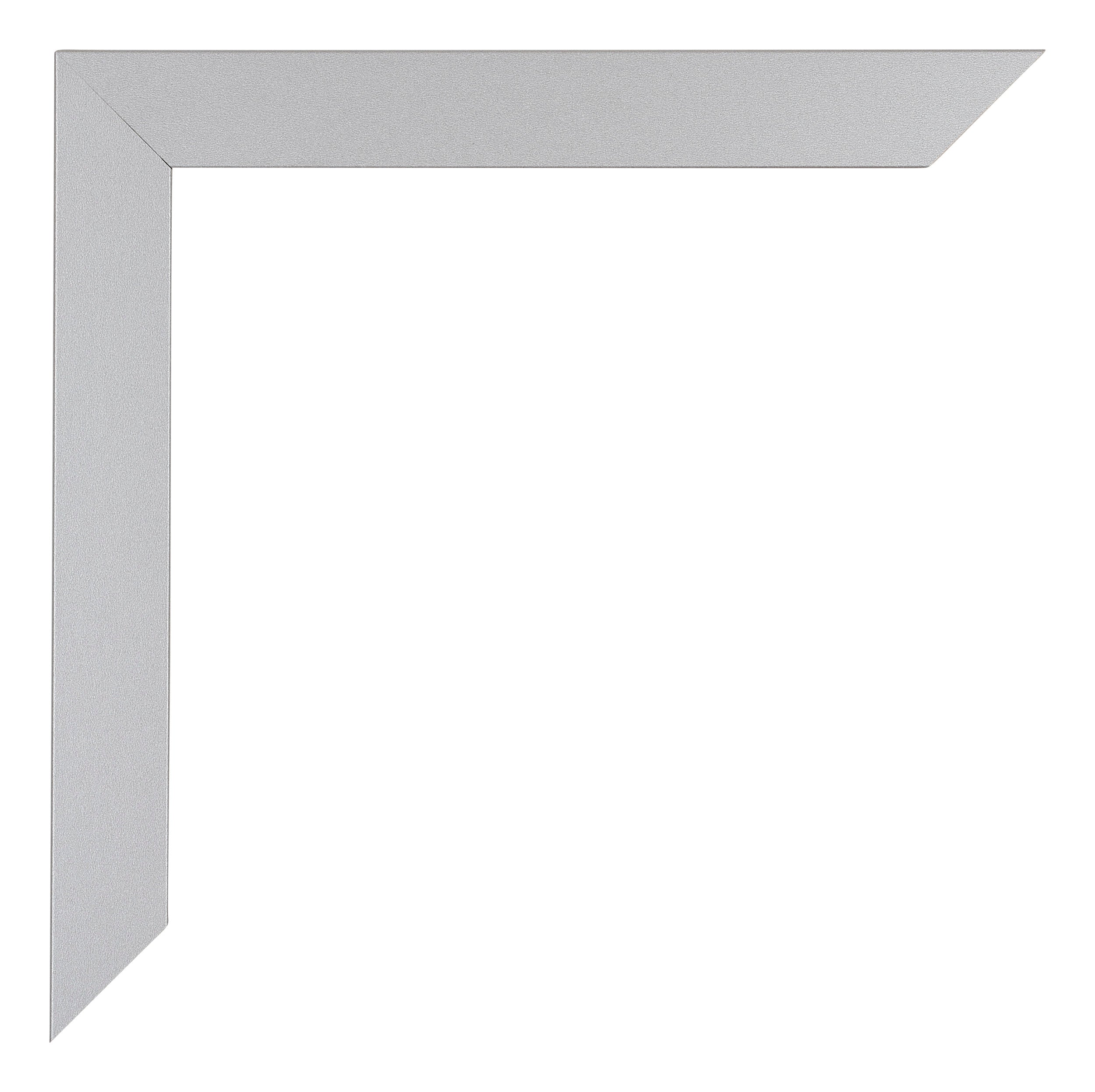 Mura MDF Photo Frame 70x90cm Silver Matte Detail Corner | Yourdecoration.com