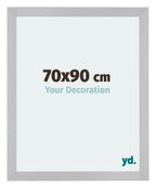 Mura MDF Photo Frame 70x90cm Silver Matte Front Size | Yourdecoration.com