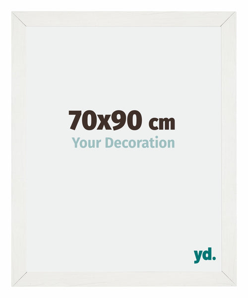 Mura MDF Photo Frame 70x90cm White Wiped Front Size | Yourdecoration.com