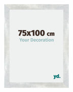 Mura MDF Photo Frame 75x100cm Silver Glossy Vintage Front Size | Yourdecoration.com