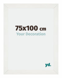 Mura MDF Photo Frame 75x100cm White Wiped Front Size | Yourdecoration.com