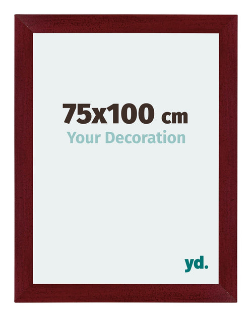 Mura MDF Photo Frame 75x100cm Winered Wiped Front Size | Yourdecoration.com