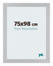 Mura MDF Photo Frame 75x98cm Silver Matte Front Size | Yourdecoration.com