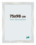 Mura MDF Photo Frame 75x98cm Silver Shiny Vintage Front Size | Yourdecoration.com
