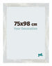 Mura MDF Photo Frame 75x98cm Silver Shiny Vintage Front Size | Yourdecoration.com