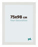 Mura MDF Photo Frame 75x98cm White Matte Front Size | Yourdecoration.com