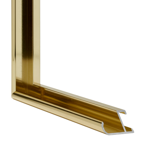 New York Aluminium Photo Frame 18x24cm Gold Shiny Detail Intersection | Yourdecoration.com