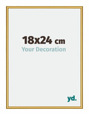New York Aluminium Photo Frame 18x24cm Gold Shiny Front Size | Yourdecoration.com
