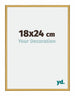 New York Aluminium Photo Frame 18x24cm Gold Shiny Front Size | Yourdecoration.com