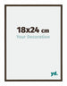 New York Aluminium Photo Frame 18x24cm Walnut Structure Front Size | Yourdecoration.com