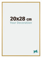 New York Aluminium Photo Frame 20x28cm Gold Shiny Front Size | Yourdecoration.com