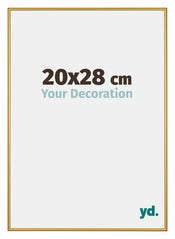 New York Aluminium Photo Frame 20x28cm Gold Shiny Front Size | Yourdecoration.com