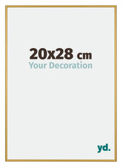 New York Aluminium Photo Frame 20x28cm Gold Shiny Front Size | Yourdecoration.com