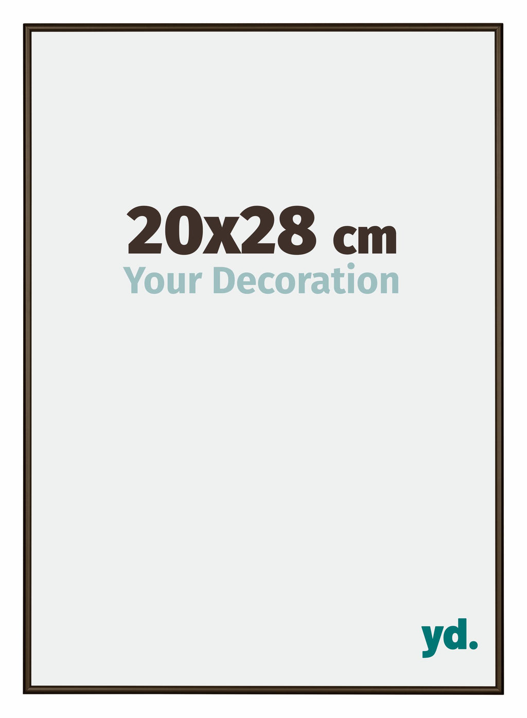 New York Aluminium Photo Frame 20x28cm Walnut Structure Front Size | Yourdecoration.com