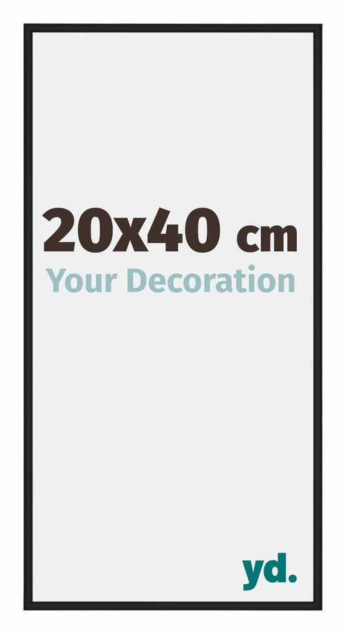 New York Aluminium Photo Frame 20x40cm Black Matt Front Size | Yourdecoration.com