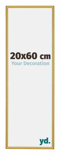 New York Aluminium Photo Frame 20x60cm Gold Shiny Front Size | Yourdecoration.com