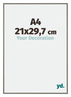 New York Aluminium Photo Frame 21x29 7cm A4 Mercury Structure Front Size | Yourdecoration.com