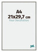 New York Aluminium Photo Frame 21x29 7cm A4 Mercury Structure Front Size | Yourdecoration.com