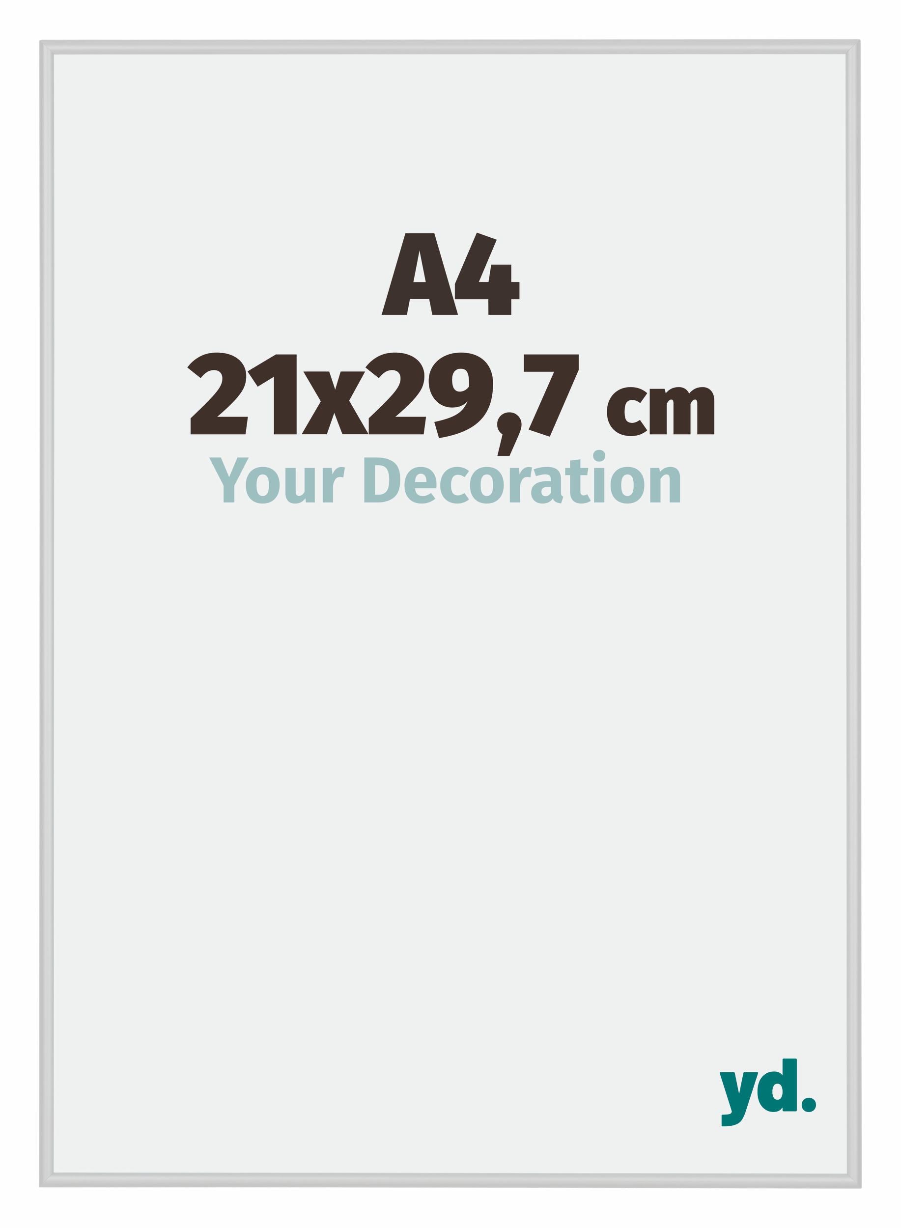 New York Aluminium Photo Frame 21x29 7cm A4 Silver Matt Front Size | Yourdecoration.com