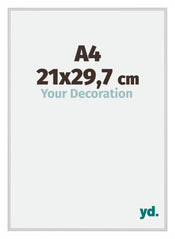 New York Aluminium Photo Frame 21x29 7cm A4 Silver Matt Front Size | Yourdecoration.com