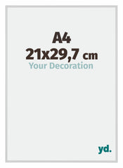 New York Aluminium Photo Frame 21x29 7cm A4 Silver Matt Front Size | Yourdecoration.com